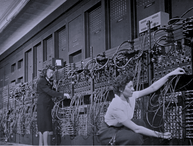 Foto de operadoras de computadoras